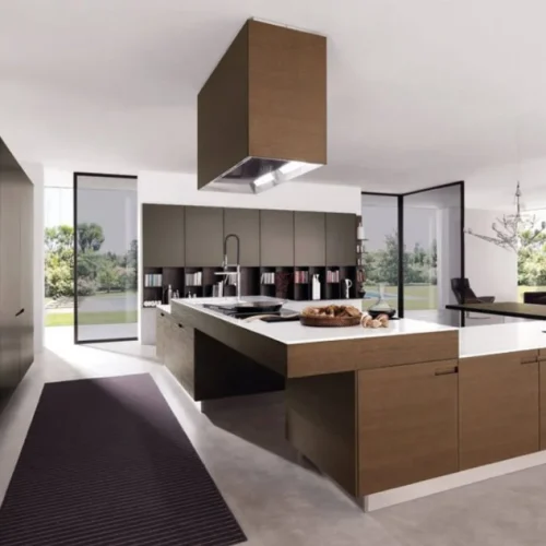 waterfall counter top by Cabinet Modern 01 beautiful modern kitchen design with a quartz waterfall countertops